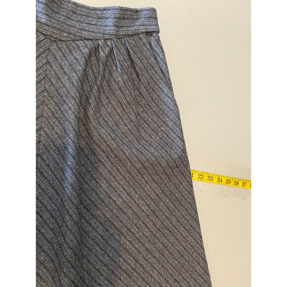 Vintage Liz Claiborne Gray Wool A-Line Skirt w/ Pockets Size 6 - Picture 9 of 10